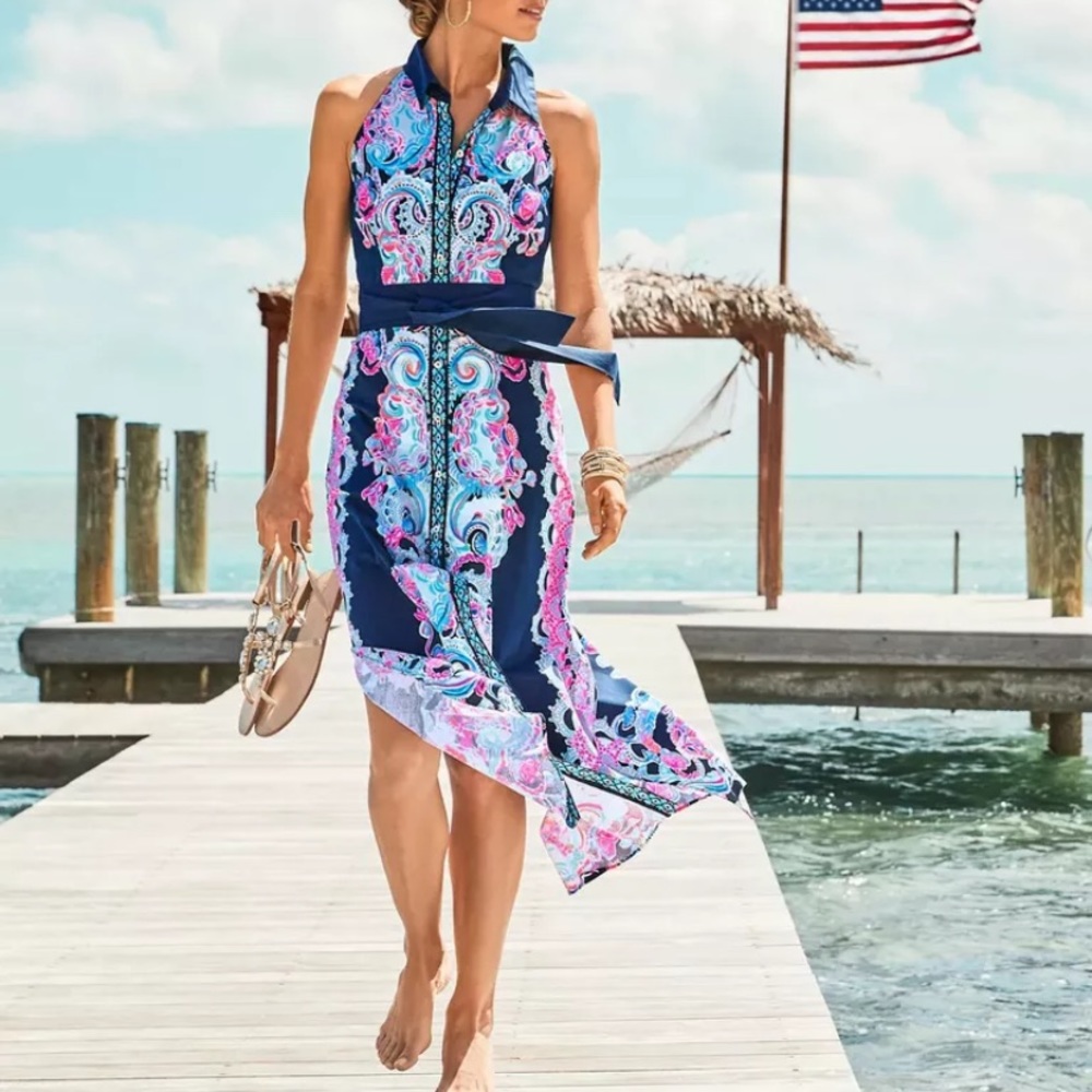Lilly Pulitzer Novah Midi Shirtdress Size 10